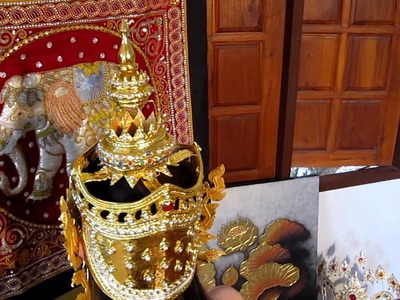 Thai Regay Dance Theater or Wedding Golden Headpiece - 37458