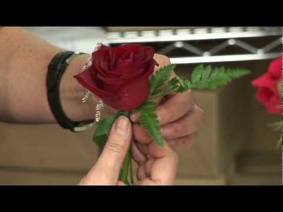 Wedding Flowers & Floral Arrangements : How to Make a Boutonniere for a Wedding or a Prom