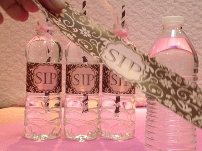 2 Easy steps to Decorate Water Bottles by BellaCupcakeCouture.com