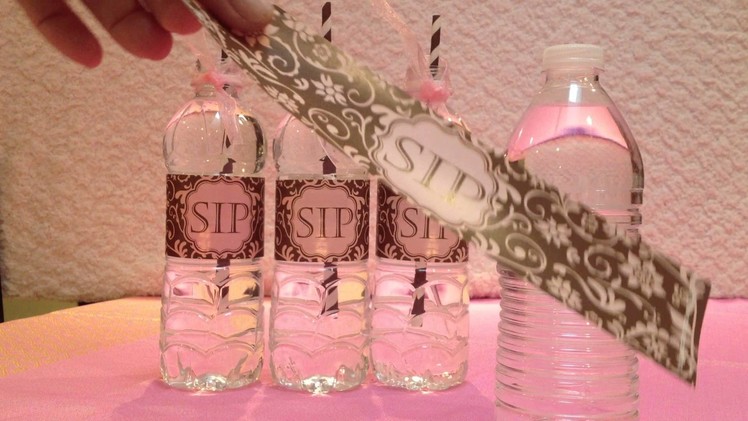 2 Easy steps to Decorate Water Bottles by BellaCupcakeCouture.com