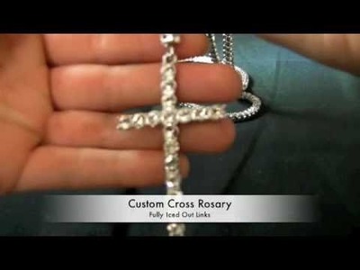 Bling Bling Rosary Necklace 1 Row Chain