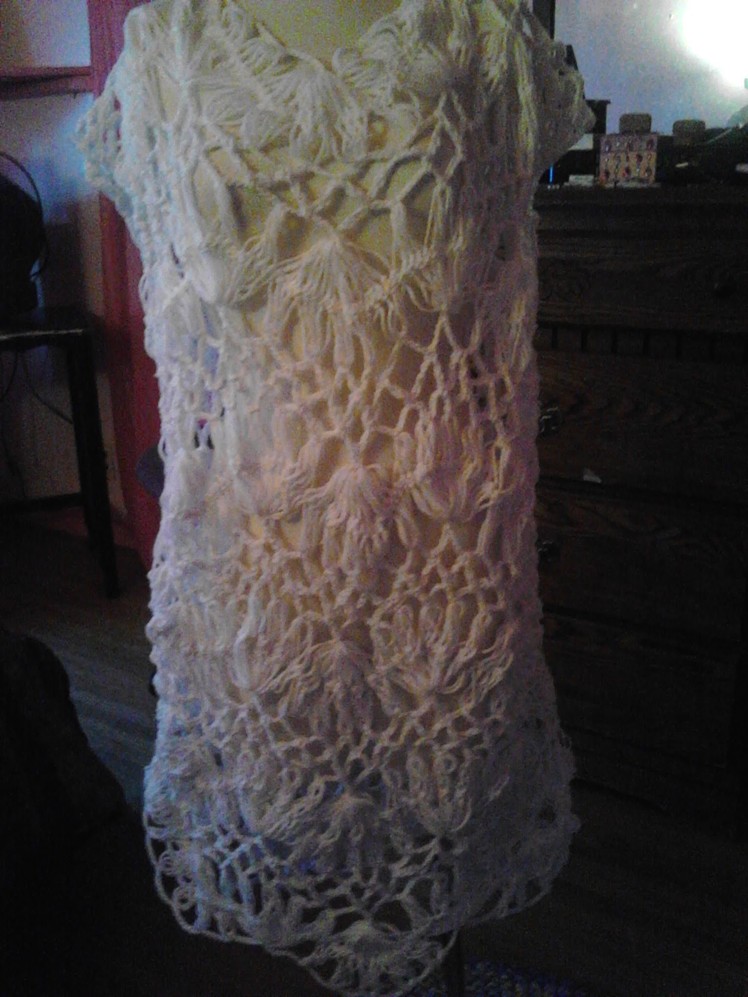 Hairpin Lace Top.Dress.Overlay