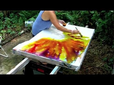 Hand-Painting a Sunset Color Guard Silk