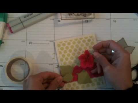 Hibiscus Card With Felt Accents