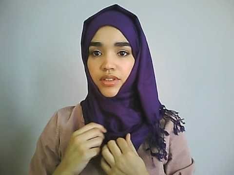 Hijab Tutorial #1: Simple Hijab Style using a Pashmina for Every Day - Suitable for Beginners
