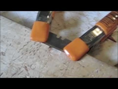 How to make a leather splitter with a cutting board and razor blade