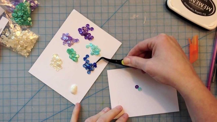 How to make a Sequin Background Card