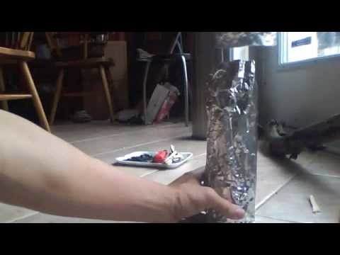 How to make a wood sticks candle using aluminum foil