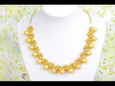 How to String a Galaxy Gold Pearl Necklace Design with Chain