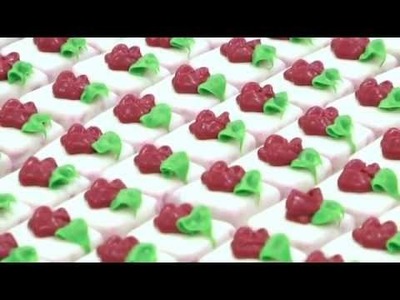 Making the Swiss Colony Red Velvet Petits Fours