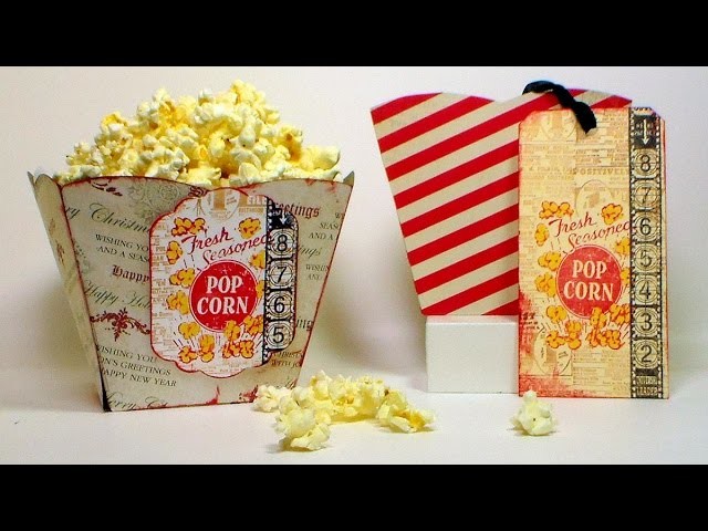 Paper Popcorn Box Tutorial (and gift idea!)