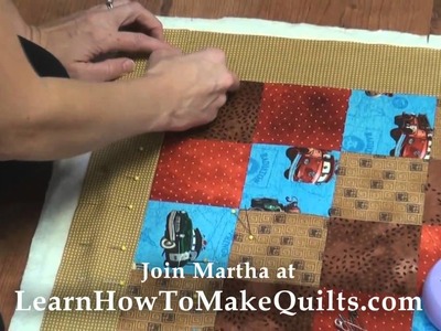 Quilt Making - Step 5 - Layer and Baste Layers Together