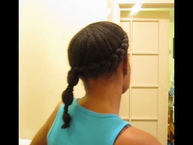 Sidebraid w. Banded Ponytail- Protective HairStyle