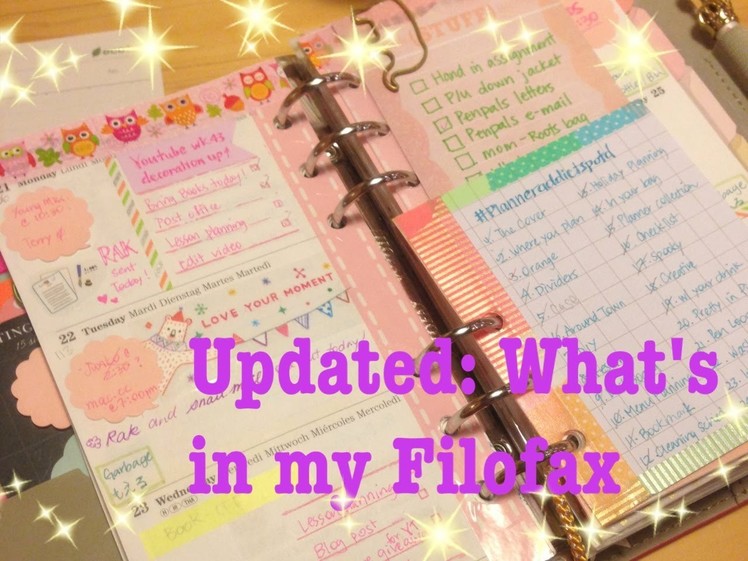 An updated whats in my Filofax ♥