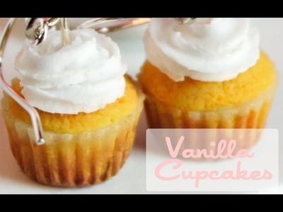 Classic Vanilla Cupcakes - Polymer Clay Dessert. Pastry Tutorial
