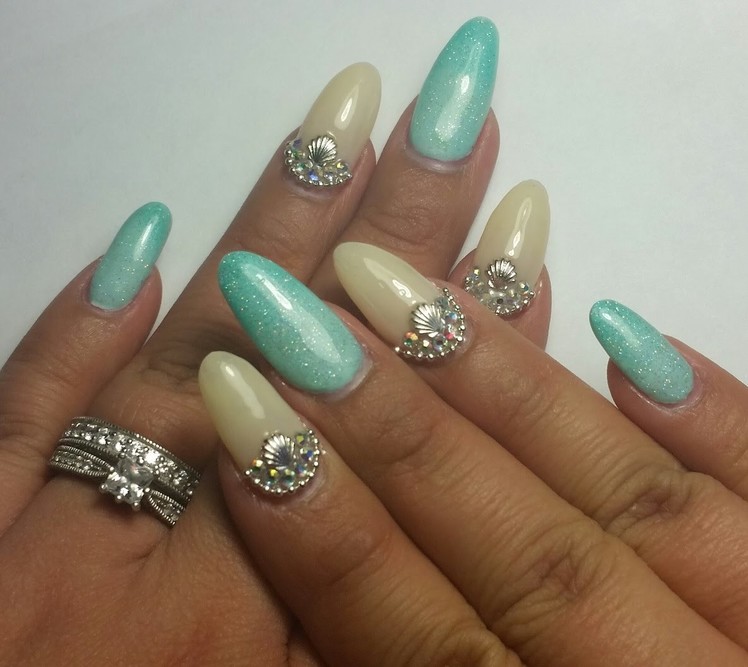How To Do Ocean Inspired Almond Nails