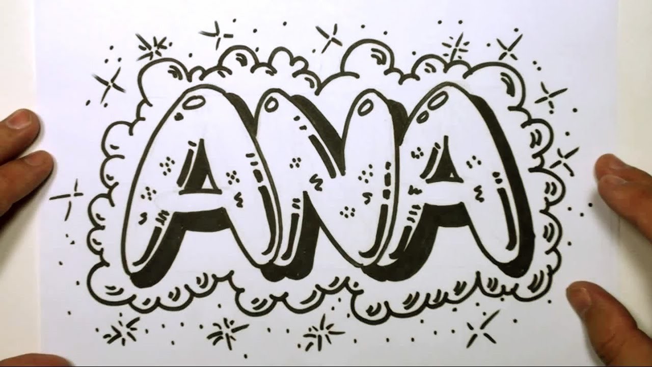 How to Draw Graffiti Letters - Write Ana in Bubble Letters