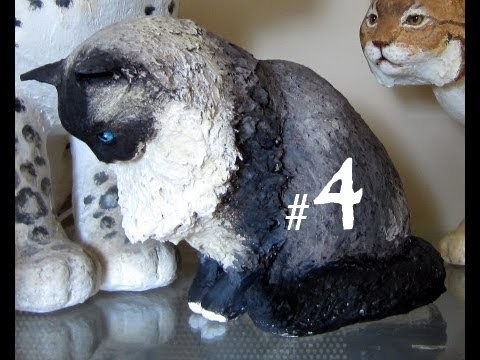 How to Make a Paper Mache Cat, Lesson 4