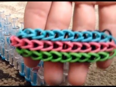 How to make a triple single rainbow loom bracelet