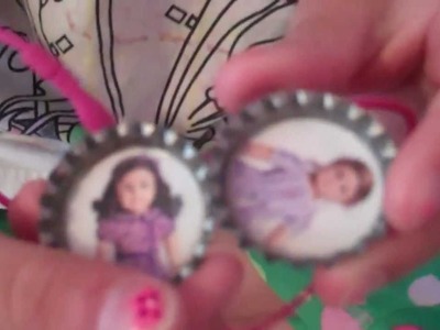 How to make  American Girl bottleCap necklaces