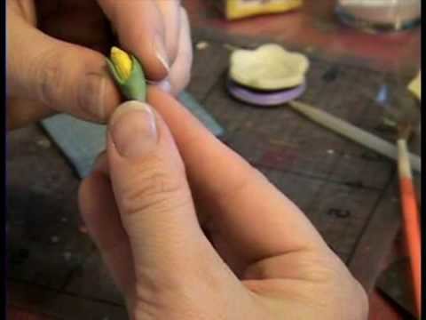 How to Make Corn on the Cob from Polymer Clay for miniature Dollhouse.  By Garden of Imagination