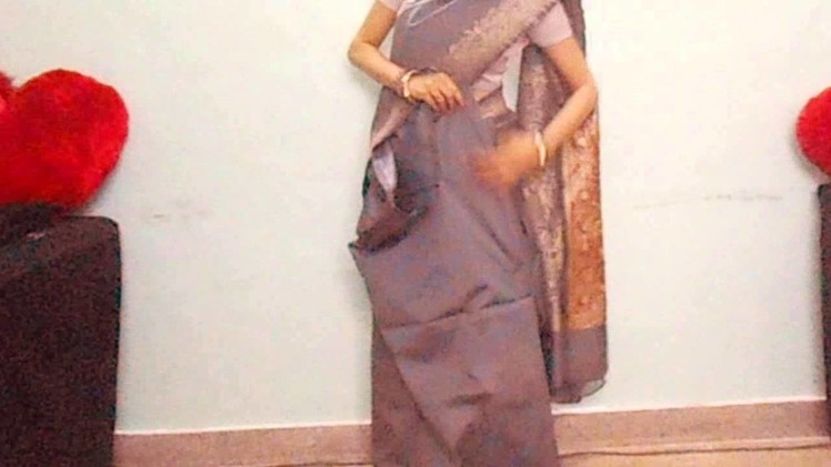 How To Wear Silk Saree-How To Drape Indian Saree.Sari Tutorial Video