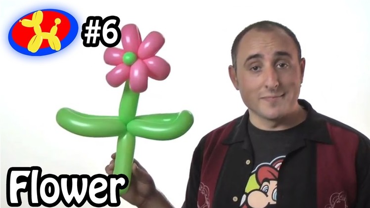 Two Balloon Flower - Balloon Animal Lessons #6  ( globoflexia )