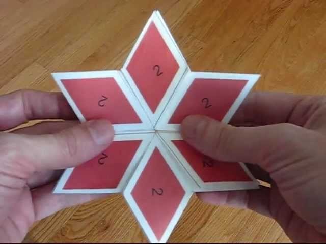 6 sided rhombus hexaflexagon