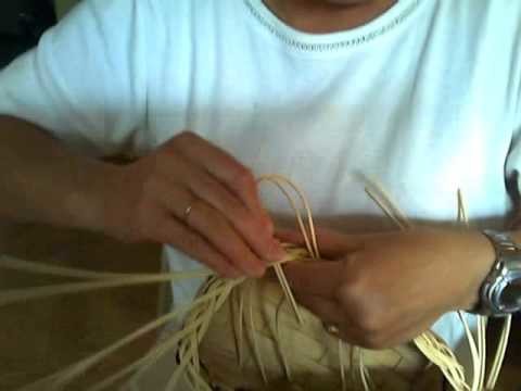 Basket Weaving Video #26b - Mini Muffin Basket Step 2 of the Braided Rim