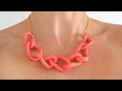 Collar eslabones en arcilla polimérica   Polymer clay chain necklace