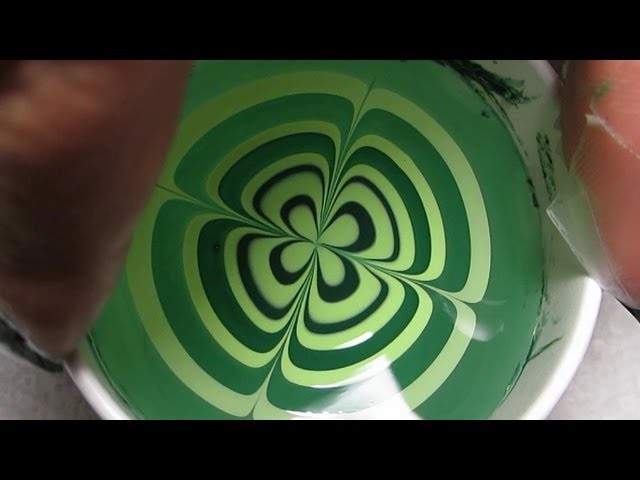 Four Leaf Clover Water Marble Nail Art Tutorial (Water Marble March #6)