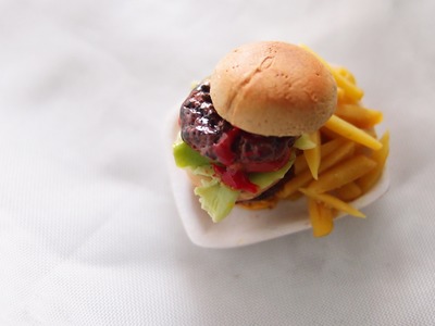 Hamburger - miniature food tutorial using polymer clay
