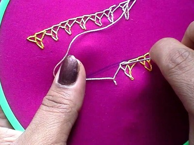 HAND EMBROIDERY : ANKLET STITCH (CLOSED) TUTORIAL TO DESIGN BLOUSES AND SARIS