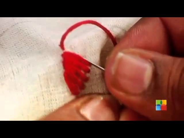 Hand Embroidery Stitches (Satin, Long, Close Herring Bone)