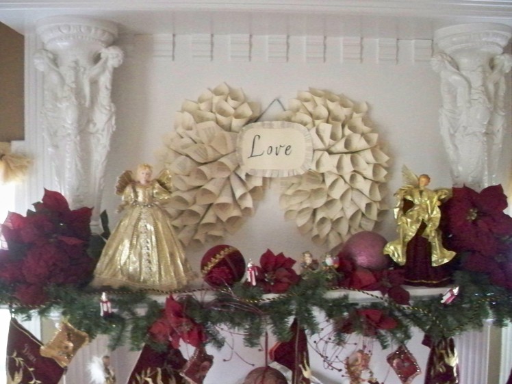 How to: Angel Wings.Wreaths from old books!