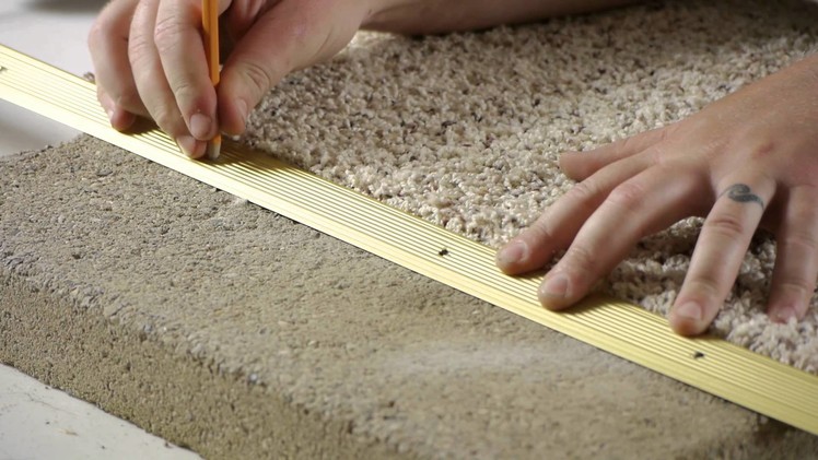 How to Install Carpet Transition Trim Between Concrete & Carpet Flooring : Carpeting Tips