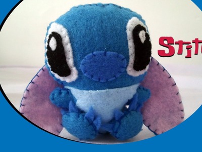 How to Make a cute Stitch plush from felt tutorial