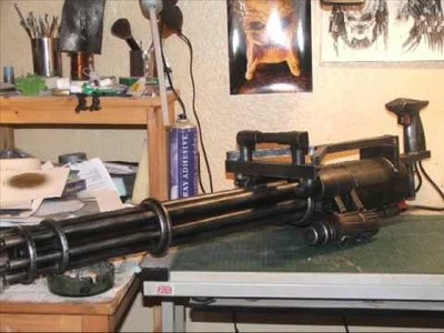 How to make an M134 Minigun prop from scrap
