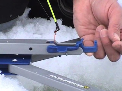 How to set up the JawJacker  hook setter when ice fishing.