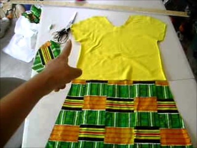 How to Sew a T Shirt Afro Princess Dress