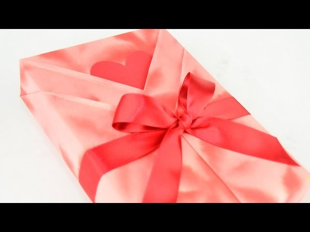 Japanese Gift Wrapping ~Kimono Style with a Heart Shaped Message Card~