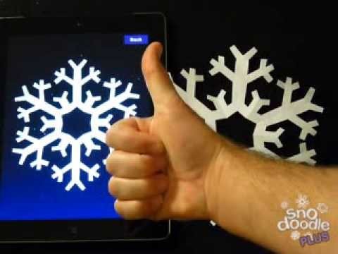 Make a perfect paper snowflake with Snodoodle Plus for iOS