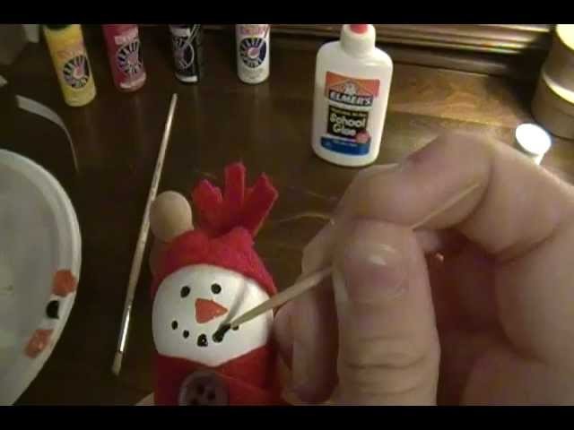 Mini Clay Pot Snowman Tutorial