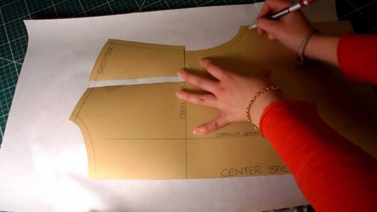 Pattern Cutting Tutorial: How To Increase.Alter Pattern For Broad.Wide Shoulders And Back