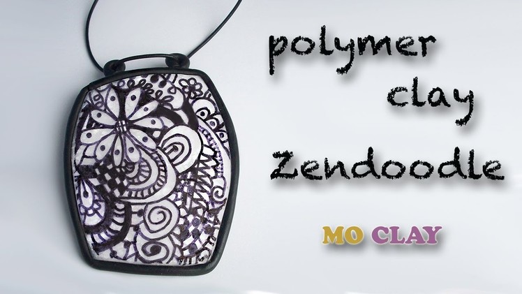 Polymer clay tutorial Zentangle Pendant - Design transfer- Arcillas polimericas