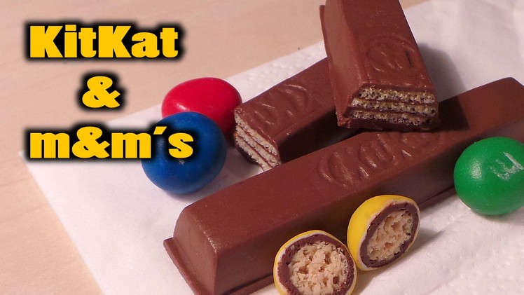 Realistic KitKat and m&m's tutorial - Polymer Clay