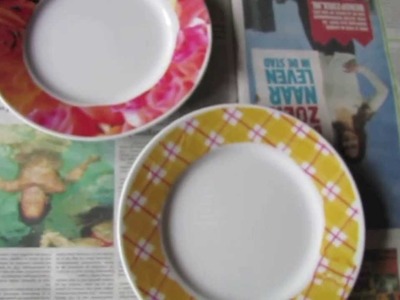 Retro project: Decoupaging a breakfast set