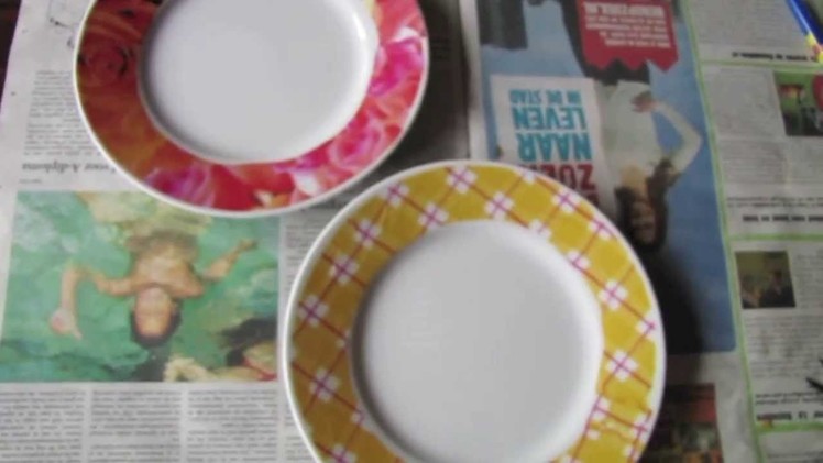 Retro project: Decoupaging a breakfast set