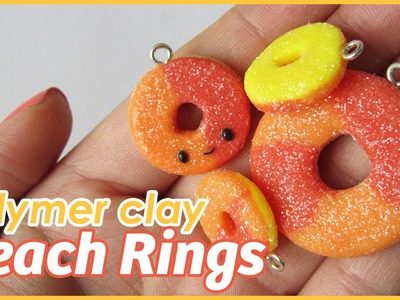 Tutorial: Gummy Peach Ring charms w. polymer clay