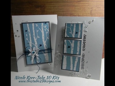 2014 Christmas Cardmaking Series: Cards #1 and #2